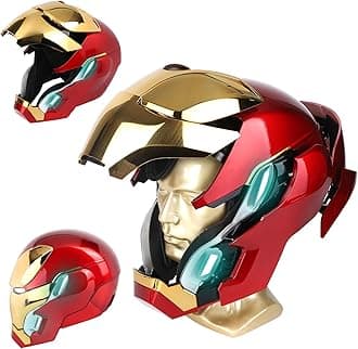 Iron Hero MK 50 Helmet for Man – 1:1 Wearable Collectible with Voice, Touch & Remote Control, LED Eyes & Realistic Sound Effects – Cosplay & Display Prop Gift for Adults and Teens