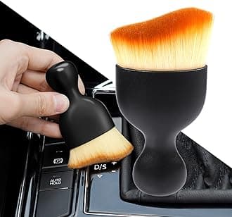 Ouzorp Car Interior Dust Brush, Car Detailing Brush, Soft Bristles Detailing Brush Dusting Tool for Automotive Dashboard, Air Conditioner Vents, Leather, Computer,Scratch Free