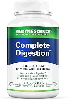 Complete Digestion - Digestive enzymes for women and for men with probiotics - 3-in1 Gut Health Support for Digestion - Digestive health – Enzimas digestivas y probioticos - 30 Capsules