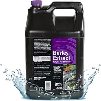 CrystalClear Barley Extract Pond Treatment – Natural Water Clarifier for Fountains, Water Gardens & Koi Ponds, Clears Cloudiness, Fish & Plant Safe, 2.5 Gallon