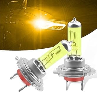 Pack-2 H7 Halogen Bulbs, Car Xenon Light Bulbs, 12V 100W Car High Beam Lights, Automobile Lights Replacement Kit, Universal for Most Cars, SUVs and Vans (Yellow #H7)