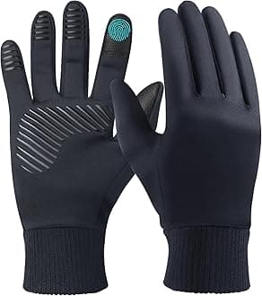 Winter Waterproof Gloves for Women: Water Proof Touch Screen Gloves for Men Running Hiking, Cold Weather Touchscreen Gloves for Phone Texting, Warm Snow Water Resistant Thermal Gloves Black