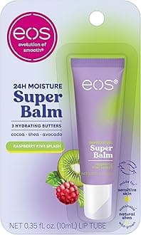 eos 24H Moisture Super Balm- Raspberry Kiwi Splash, Lip Mask, Day or Night Lip Treatment, Made for Sensitive Skin, 0.35 fl oz