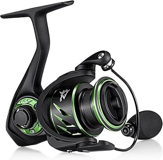 Viper X Spinning Reel - Ultralight 5.2:1 High Speed Spinning Fishing Reel, 10+1BB, Carbon Fiber 33 LB Max Drag,1000 Series