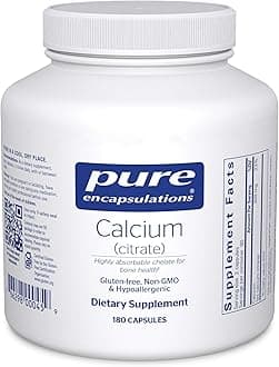 Calcium (Citrate) - Supplement for Bone, Teeth, Colon, and Cardiovascular Health Support* - with Premium Calcium Citrate - 180 Capsules