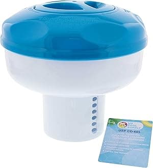U.S. Pool Supply Pool Floating Collapsible Chlorine 3" or 4" Tablet Chemical Dispenser, 8" Diameter, Collapsible