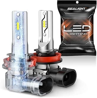 H16 H11 H8 LED Fog Lights, 10000 LM 6500 K Cool White H8 Fog lamp Lights or Daytime Running Lamp, Pack of 2