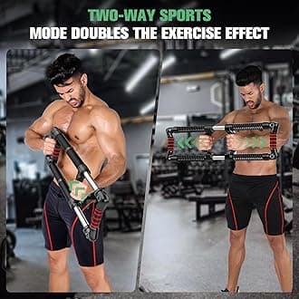 Twister Arm Trainer, Chest Workout Equipment with 8 Spring, Adjustable 40-200lbs Resistance Forearm Strengthener, Chest Clip Muscle, Abs, Biceps Home Workout Fitness Equipment