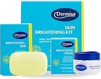 Brightening Kit with Natural Botanical Brightening Extracts | Helps to Brighten, Cleanse and Hydrate Skin | Contains Kojic Acid, Licorice Extract, Arbutin and Indian Gooseberry (AMLA) | 1.5 OZ Cream + 3 OZ Cleansing Bar | Pack of 1