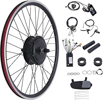Electric Bike Conversion Kit 27.5" Front Wheel Hub Motor 36V 500W E-Bike Conversion Kit 5 Speeds Adjustable 40km/H Electric Bicycle Hub Motor Kit with LCD Display