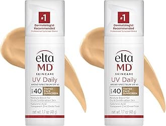 EltaMD UV Daily Face Sunscreen with Transparent Zinc Oxide and Hyaluronic Acid, Moisturizes and Protects, Great for Dry, Combination, and Normal Skin
