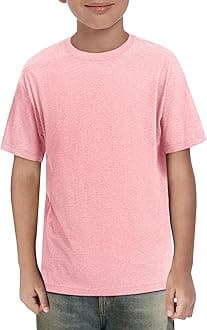 Boys Short Sleeve Shirts Kids Summer Crewneck T-Shirts Casual Tops Tees 5-14 Years