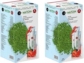 Premium Japanese Matcha Tea | Strawberry Flavoured Matcha Green Tea Powder, Japanese Culinary Grade, In 8-gram sachets packages 20pcs sachets 20pack X 8gram