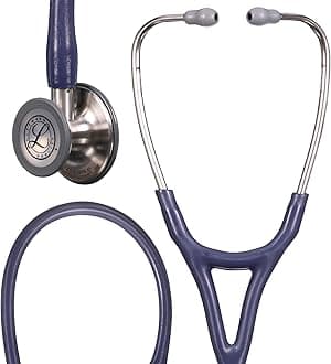 3M Littmann Cardiology IV Diagnostic Stethoscope, 6187C, More Than 2X as Loud, Weighs Less, 27" Midnight Blue Satin-Finish Tube for Added Comfort, Flexibility and Cleanability