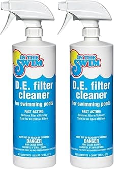 In The Swim DE Filter Cleaner - Removes Oil and Grease from Your Filter Element - 1 Quart - 2 Pack