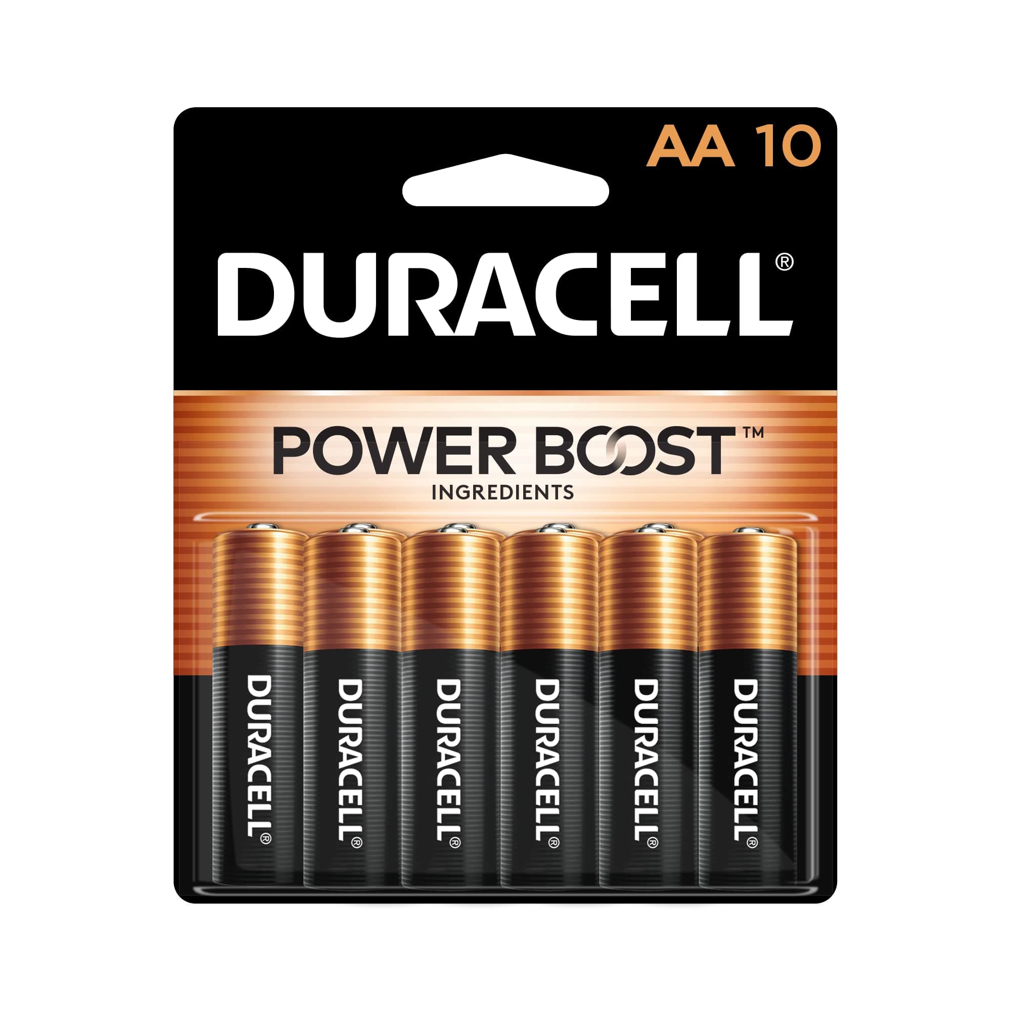 Coppertop AA Batteries with Power Boost Ingredients, 10 Count (Pack of 1) Double A Battery with Long-lasting Power, Alkaline AA Battery for Household and Office Devices