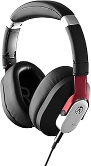 Austrian Audio Hi-X15 Professional Headphones for Recording Studio, Rehearsal Room or Daily Use (Circumaural, Memory Foam Ear Pads, 3.5mm Jack) - Black/Red