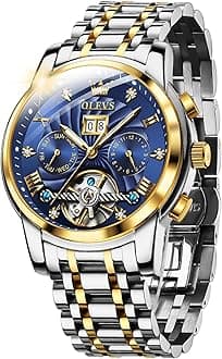 Automatic Gold Watches for Men Luxury Classic Stainless Steel Calendar Luminous Waterproof Watches for Men