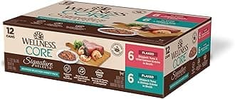 Wellness Core Signature Selects Natural Canned Grain Free Cat Food Variety Pack, Flaked Seafood Selection, 5.3 Ounce Can (Pack of 12)