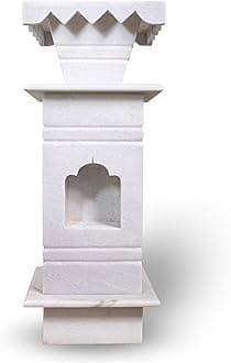 - HANDICRAFT BAZAAR Marble Tulsi Pot for Home | Tulsi Marble Planter for Roof, Porch, Balcony (White)