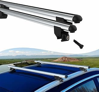 – Car Roof Bars Compatible with Volvo XC40 2018-2023; Aluminum Roof Rack Cross Bars for Cars with Flush-Mounted Roof Rails (2 Pcs) Grey