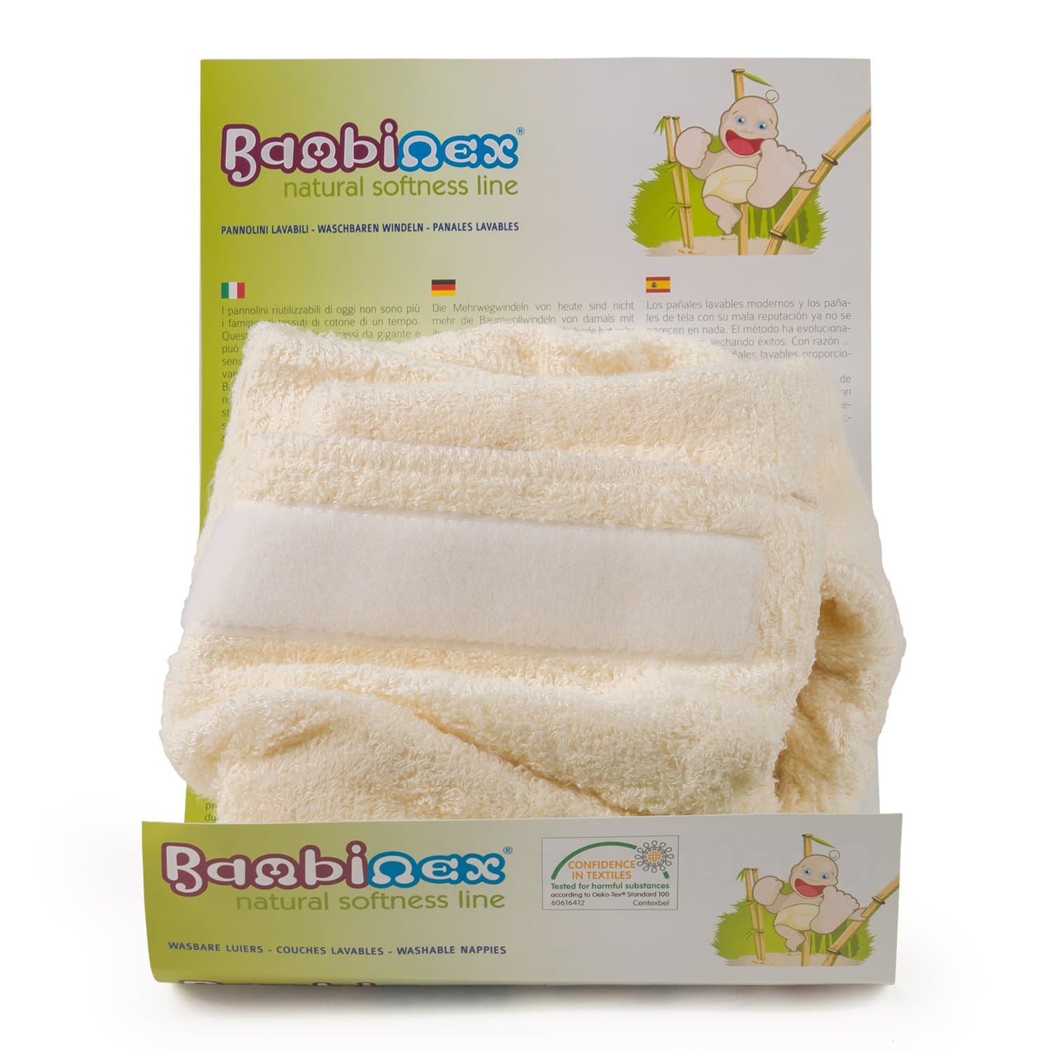 Bambinex Bamboo Nappy (Size 1, Cream)