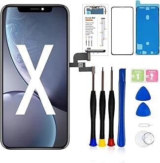 LMQ for iPhone X LCD Screen Replacement 5.8 Inch Frame Assembly LCD Display and 3D Touch Screen Digitizer with Repair Tools Kit for A1865/A1901/A1902 with Waterproof Adhesive Tempered Glass