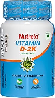 NUTRELA PATANJALI VIT D2K NATURAL TAB- VANILLA, Pack of 60 tabs