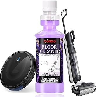 Low Foam Robot Vacuum Floor Cleaning Concentrate Solution Compatible for Roborock Q5 Max, Tineco, iFloor, 8.45 Fl Oz 250ml