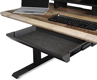 Vari Steel Under Desk Drawer - Slim Undermount Storage Organizer- Standing Desks Attachment- Versatile Placement Options, Efficient Workspace- Office Desk Accessory- (20.25" x 9.5" x 1.75")