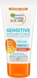 Ambre Solaire Sensitive Sun Cream SPF50+ 50ml Travel