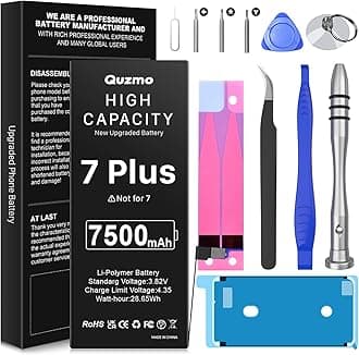 LCLEBM Battery for iPhone 7 Plus, Upgraded 7500mAh High Capacity Replacement Battery, New 0 Cycle Battery for iPhone 7 Plus A1661, A1784, A1785 with Complete Repair Tool Kit