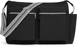 KALIDI Canvas Tote Bag Messenger Bag, Large Crossbody Bag for Women or Men, Casual Canvas Shoulder Bag for College Work Daily