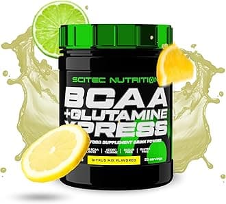 BCAA + Glutamine Xpress – Essential Amino Acid Blend – with 5g 2:1:1 BCAAs – 5g Glutamine – Fortified with Taurine, 300 g, Citrus Mix