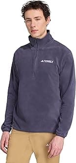 adidas mens Terrex Multi Essentials Half-zip Fleece Hiking Jacket