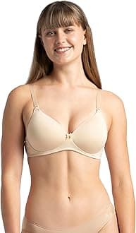 Jockey 1819 Women's Wirefree Padded Microfiber Nylon Elastane Stretch Full Coverage Multiway Styling T-Shirt Bra with Magic Under Cup