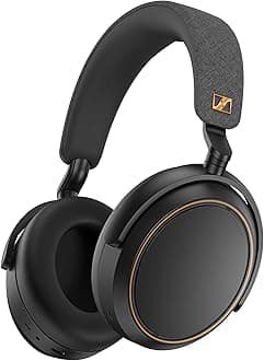 Sennheiser MOMENTUM 4 Wireless Noise Cancelling Headphones - Bluetooth Headset for Crystal-Clear Calls, Adaptive Noise Cancellation, Over-Ear Headphones, 60h Battery Life, Folding Design, Black/Copper