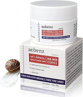 Aobenz Snail Mucin Moisturizer - 68% Snail Mucin, 2% Niacinamide, Hyaluronic Acid | Firming & Hydrating Night Cream for Face, Neck | Anti Wrinkle, Tightening, Repair | for All Skin Types, 1.76 FL Oz