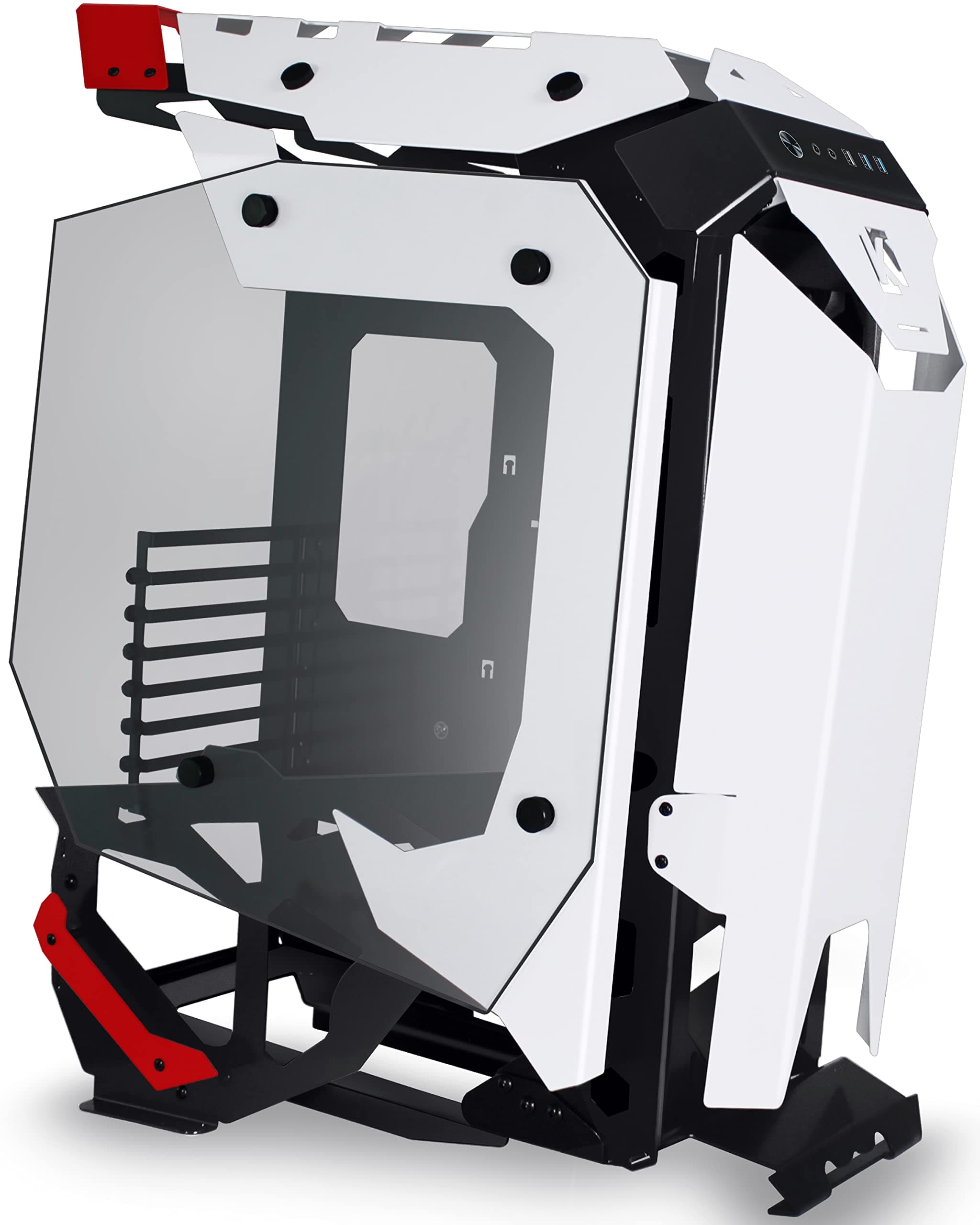 KEDIERS C650 Mech PC Case - ATX Tower Gaming Computer Case with Tempered Glass,White