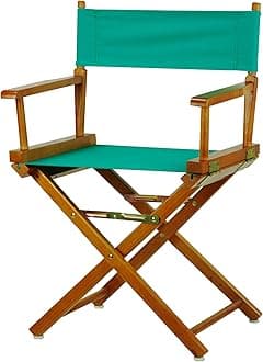Casual Home 18" Director's Chair Honey Oak Frame with Teal Canvas