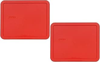 Pyrex 7212-PC 11 Cup Red Food Storage Replacement Lid (2-Pack) - Made in USA