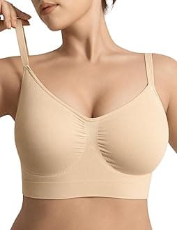 GEWIMO Bralettes for Women with Support Comfortable Bras No Underwire Seamless Everyday Bras