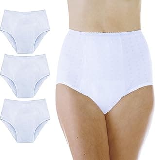 Wearever Women's Maximum Absorbency Incontinence Panties for Bladder Control - Washable, Reusable, Leak Proof Underwear for Women 600 ml - (Pack of 3) (White) (1X) (Fits Hip: 43-44")