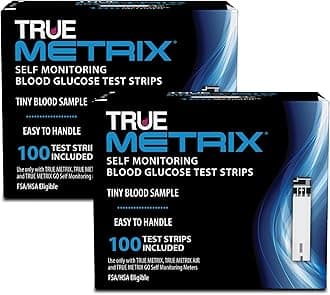 TRUE METRIX Self Monitoring Blood Glucose Test Strips, TRUE METRIX Family of Self Monitoring Blood Glucose Meters, Value Pack, 200 Count (2, 100-Count Boxes)