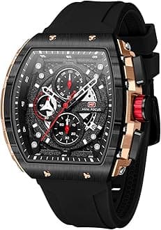 AIMES Watch Wristwatch for Men Fashion Casual Cool Big Dial Watch Luminous Waterproof Sport Analog Quartz Business Mens Watches Silicon Strap Dress Watch