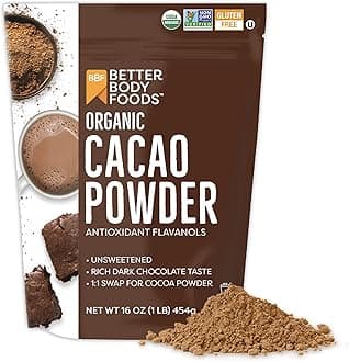Betterbody Foods Organic Cacao Powder, Non-Gmo, Gluten-Free Superfood, 16 Oz.