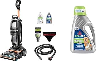 Bundle of BISSELL Revolution HydroSteam Pet Carpet Cleaner, 3432 + Bissell Professional Pet Urine Eliminator + Oxy Carpet Cleaning Formula, 48 oz, 1990