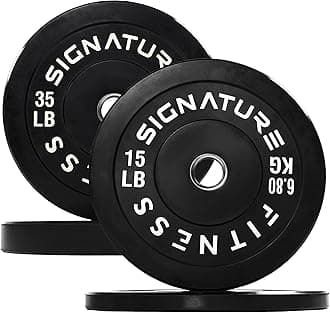 Fitvids Olympic Bumper Plates Set, 2" Weight Plates for Strength Training & Weightlifting, 100LB Set (15LB, 35LB), Multiple Packages