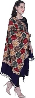 SWI WITH LABEL Women's Kashmiri Aari Embroidered Wool Stole (Kp102)