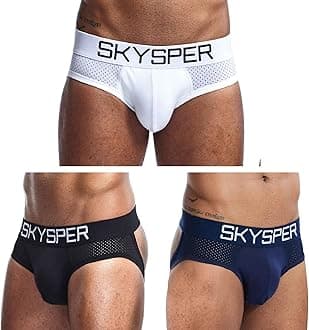 SKYSPER Men's Jockstrap Breathable Mesh 2pcs 3pcs 4pcs Jock Strap Male Underwear, Athletic Supporters for Men